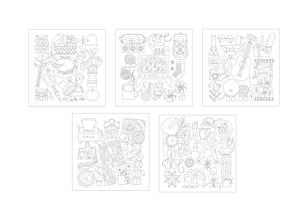 Everyday Objects, Digital Coloring Sheets
