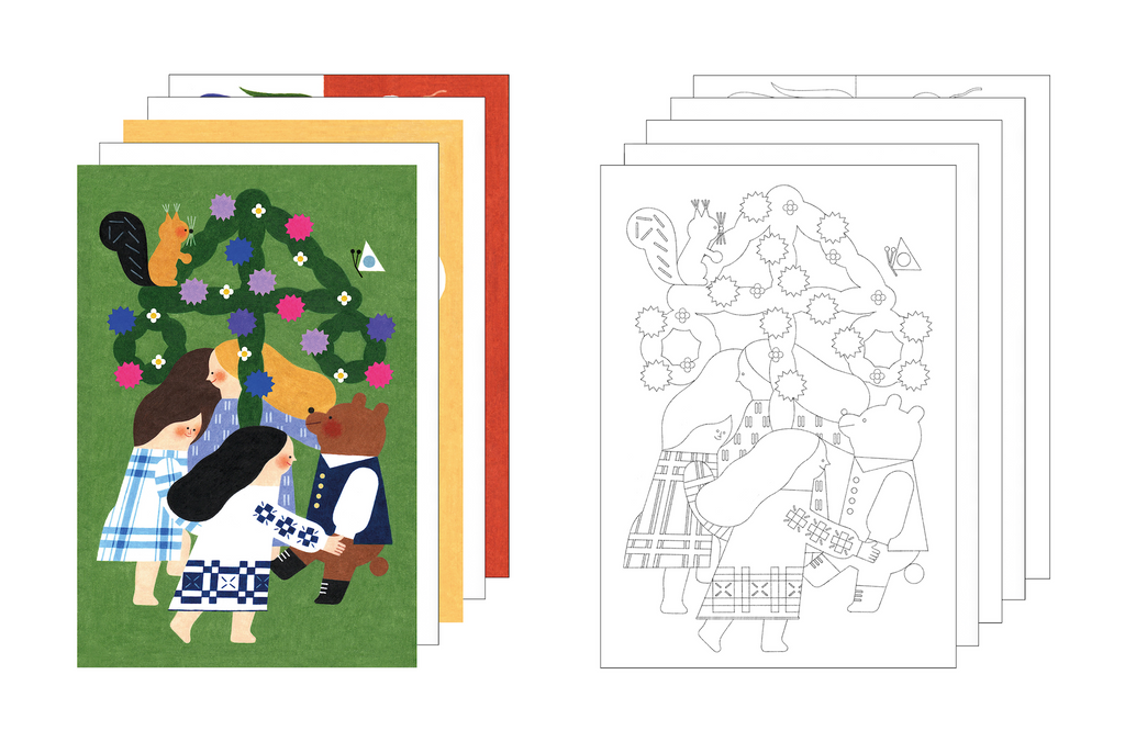 Animals & Plants, Digital Coloring Sheets for Beginners